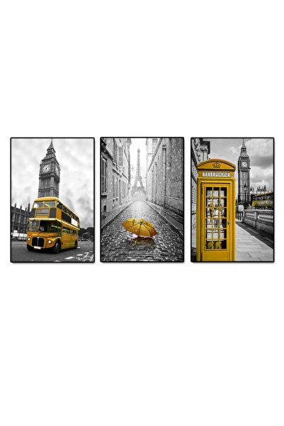 ALAYRA International لوحة فنية حديثة من قماش الكانفاس تصور منظرًا لشارع لندن،...