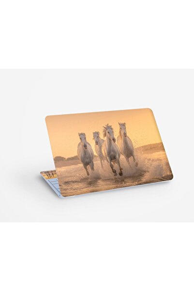 ALAYRA International ملصق حماية للكمبيوتر المحمول من ALAYRA بتصميم حصان أبيض، مناسب لأجهزة الكمبيوتر المحمولة مقاس 13.3 و14 و15 و15.4 و15.6 بوصة.