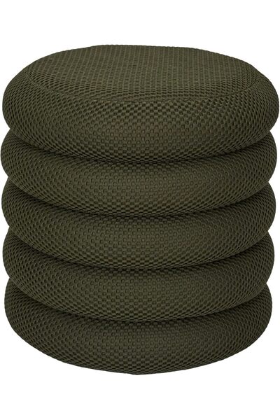 Home Dwell Velvet Storage Pouffe – Round Ottoman Stool with Hidden Storage – ...