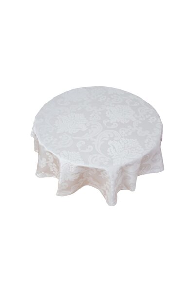 Bosfor Decor Față de masă rotundă Bosfor Decor, model brocart, alb, dimensiun...