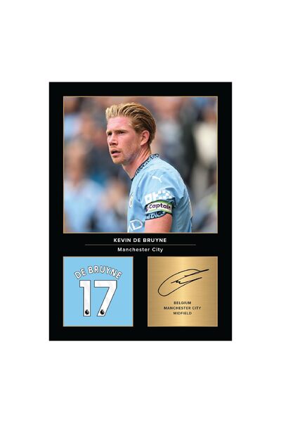 ALAYRA International ألايرا – كيفن دي بروين، مانشستر سيتي، صورة مطبوع بحجم A4...