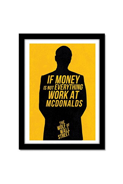 ALAYRA International ملصق فيلم "ذئب وول ستريت" من ألايرا، بإطار خشبي، مناسب ل...
