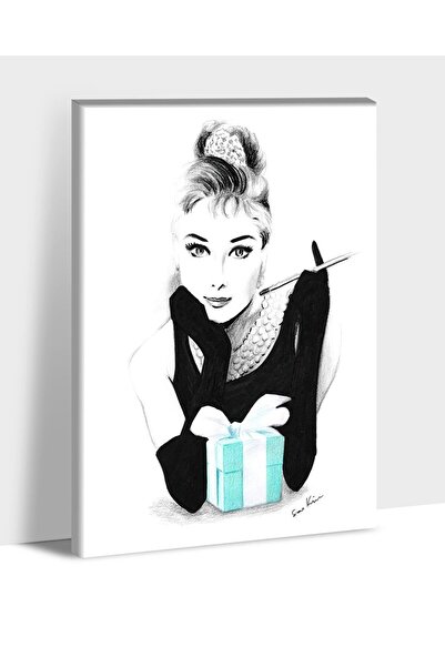 ALAYRA International لوحة جدارية قماشية من ALAYRA، ملصق عتيق لأودري، ديكور حا...