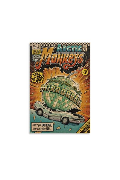 ALAYRA International ملصق عتيق لفرقة آركتيك مونكيز، بتصميم كرة المرآة، مناسب ...