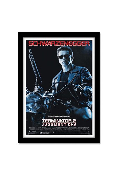 ALAYRA International ALAYRA - ملصق فيلم Terminator من هوليوود، مؤطر، مناسب لل...