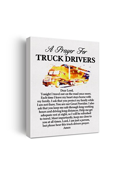 ALAYRA International ALAYRA a Truck Driver's Prayer Quote Poster Canvas Wall ...