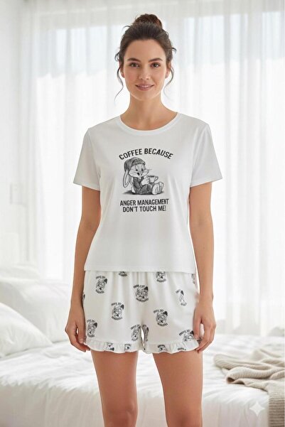 PEMBİŞ HOMEWEAR Γυναικείο Σετ Πιτζάμες Κοντομάνικο Σορτς-σέζμ-07