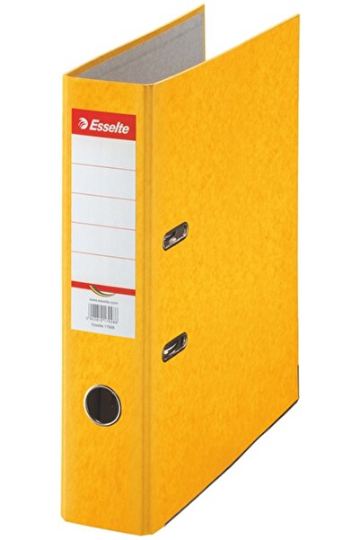 Esselte Rainbow biblioraft, prespan cardboard, partially recycled, FSC certified, A4, 75 mm, yellow