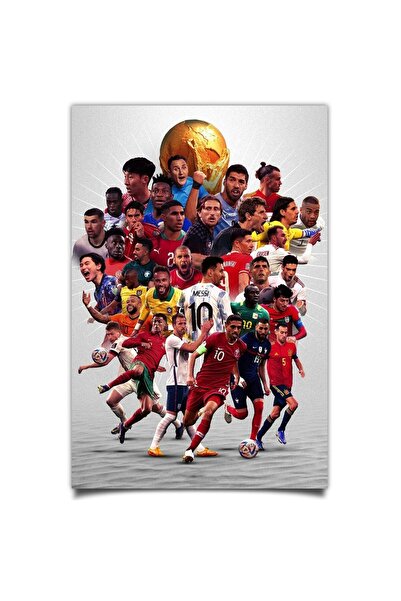 ALAYRA International ملصق ألايرا لكأس العالم، قطر، ملصق كرة قدم، لوحة جدارية ...