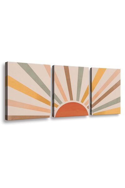 ALAYRA International ALAYRA Boho Sun wall art canvas decorations poster Set o...