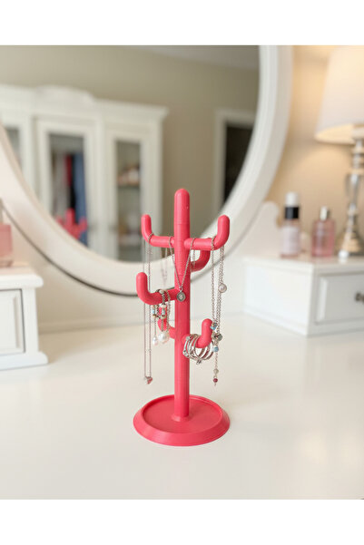 magicshape.co 3D Pink Cactus Jewelry Hanger, Gift, Home Decoration, Jewelry O...