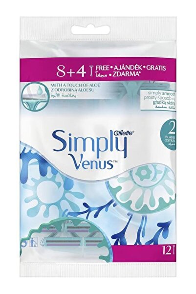 Gillette جيليت سيمبلى فينوس امواس حلاقة نسائي 2 شفره 8 4 عرض نسائى ازرق