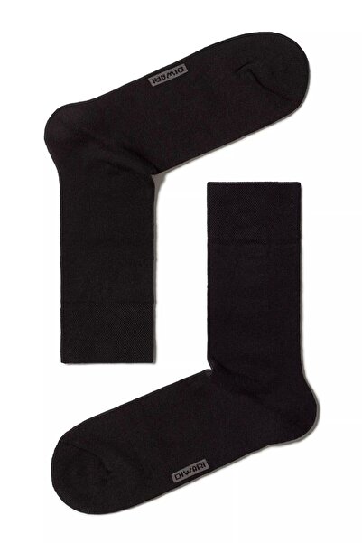 Conte Elegant Cotton fleece socks, DiWaRi Comfort 000 - Black, 25 (40-41)