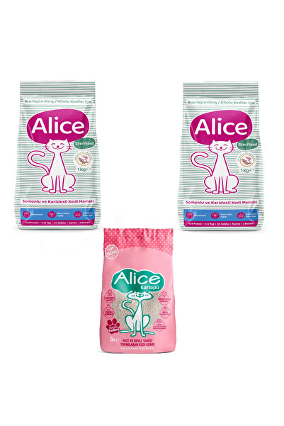 Alice 2 Kg Sterilised Super Premium Kısırlaştırılmış Kedi Maması ve 5 Lt İnce...