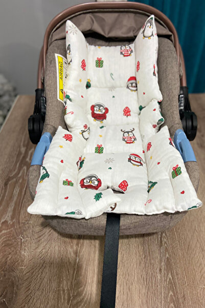 Ponchik 100% Cotton Muslin Stroller Cushion and Car Seat Cushion |   Beads Si...