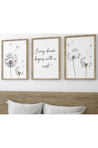 ALAYRA International مجموعة لوحات جدارية من ثلاث قطع بدون إطار، تحمل اقتباسات...