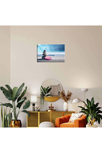 ALAYRA International ALAYRA Zen Wall Art for Bathroom, Spa Stones Picture Can...