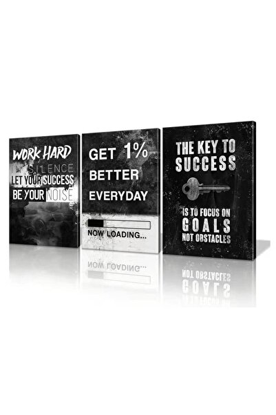 ALAYRA International لوحة جدارية قماشية من ALAYRA للنجاح، مناسبة للمنزل والمك...