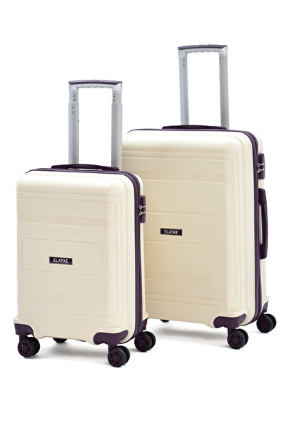 ELATAE Polipropilen Kırılmaz 2'li Valiz Seti Orta ve Kabin V305 – Ultra Hafif...