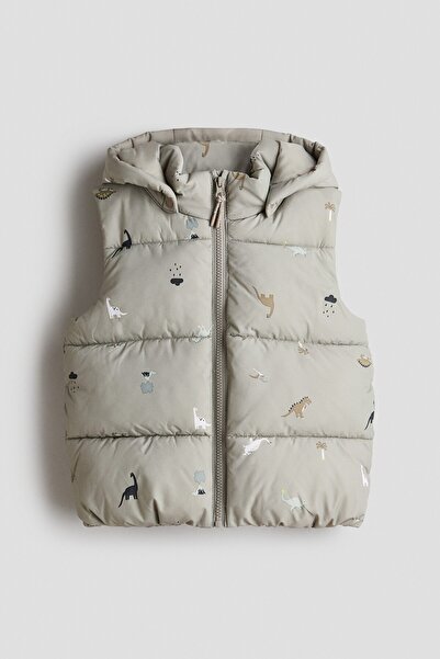 H&M Kapüşonlu Pofuduk Yelek