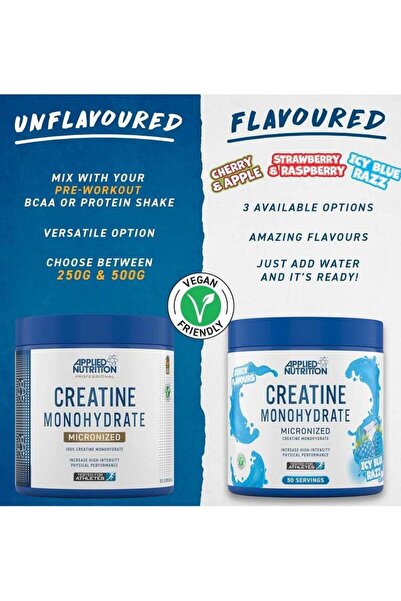 applied nutrition Creatine Monohydrate Micronized, Strawberry And Raspberry, 250 Gm+ SHAKER