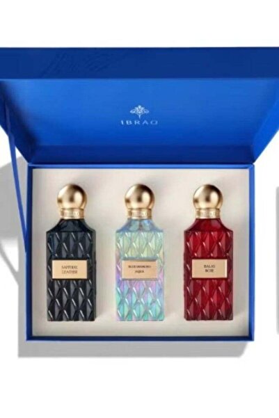 Ibraq Ibrahim Al Qurashi مجموعة عطور بلو ويش، 3 × 75 مل