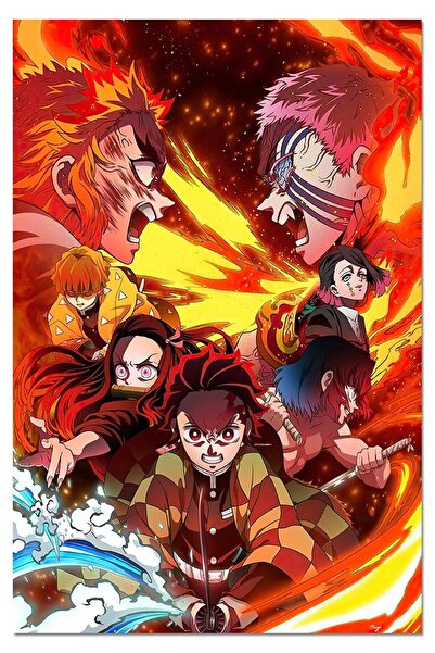 ALAYRA International ALAYRA Demon Slayer Poster, Kimetsu No Yaiba, Anime Room...