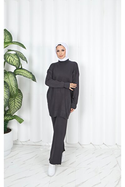 NİSUM MODA Asymmetrical Striped Mercerized Suit