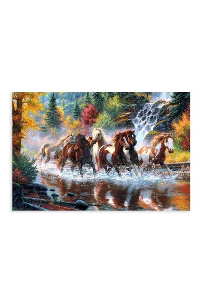 ALAYRA International ALAYRA Seven Lucky Running Wild Horses Art Animal Wall A...