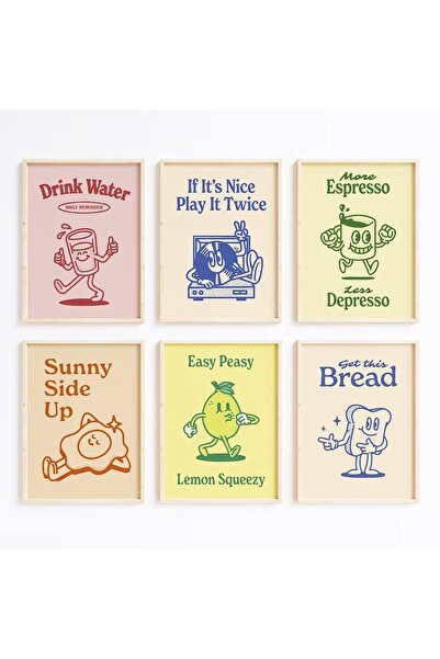 ALAYRA International لوحة جدارية عصرية بتصميم ريترو من ALAYRA، ديكور مطبخ أني...