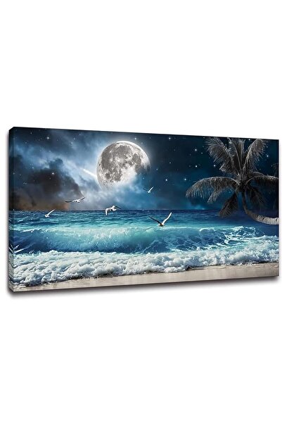 ALAYRA International لوحة جدارية فنية من ALAYRA، مستوحاة من القمر والمحيط وال...