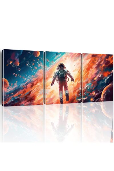 ALAYRA International ALAYRA Outer Space Wall Decor Galaxy Art Astronaut Canva...