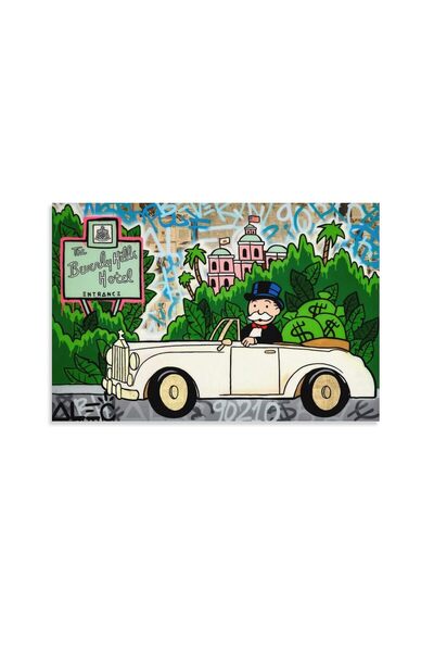 ALAYRA International ألايرا - ملصق "العالم ملكك" لوحة قماشية "رائحة المال" لغ...