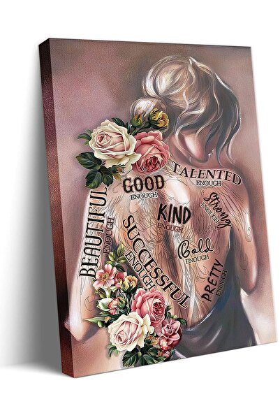 ALAYRA International لوحة جدارية قماشية مؤطرة من ALAYRA، تحمل اقتباسات ملهمة ...