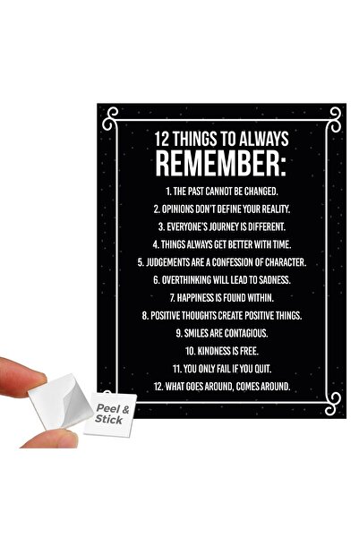 ALAYRA International ملصق تحفيزي من ALAYRA Circa Print بعنوان "12 شيئًا يجب ت...