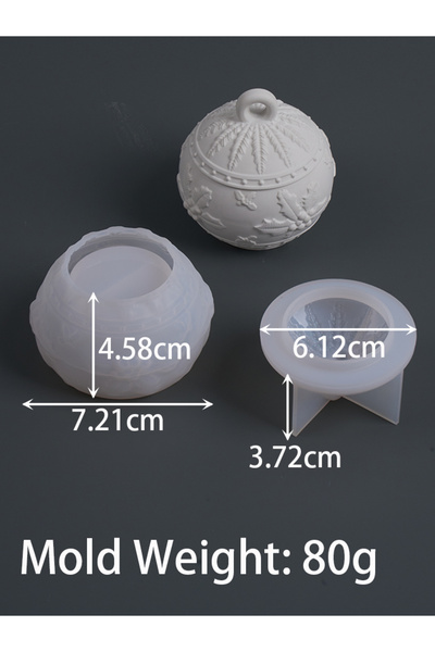 Choice قوالب سيليكون لصنع علب تخزين على شكل كرات مستديرة، زينة عيد الميلاد، ث...