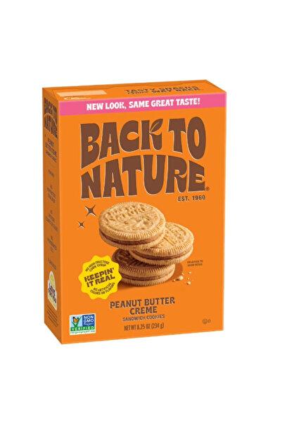 BACK بسكويت ساندويتش كريمة زبدة الفول السوداني من تو نيتشر 324 جرام