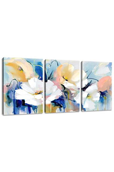 ALAYRA International لوحات فنية جدارية تجريدية من الزهور، مطبوعة على قماش من ...