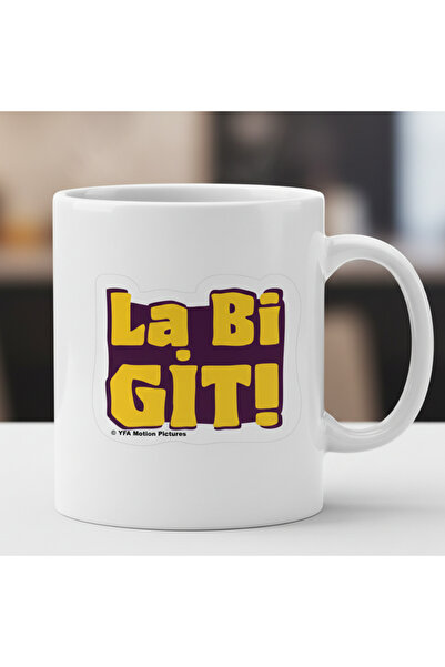 Ankarakomik Özel Tasarım Su Geçirmez La Bi Git Yazılı Sticker Laptop Defter Termos Uyumlu