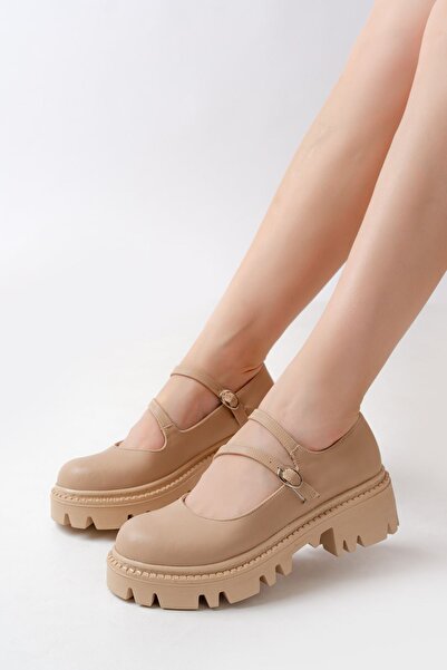 Zerenyus ZRİN-868-756 Premium Nude Ortopedik Yüksek Tabanlı Loafer