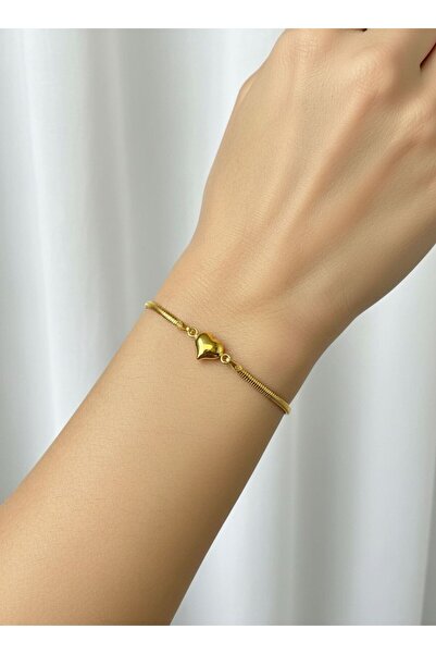 kuyumcu nurettin 3 gr (gram) Kalp Desenli Balık Sırtı Bileklik Künye 14 Ayar ...