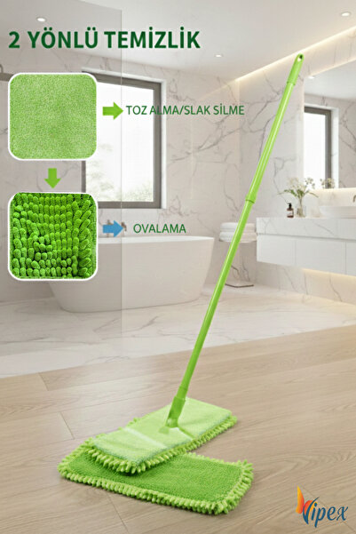 VİPEX 40 Cm Islak-Kuru Mikrofiber ÇİFT YÖNLÜ Yedek Mop Başlığı