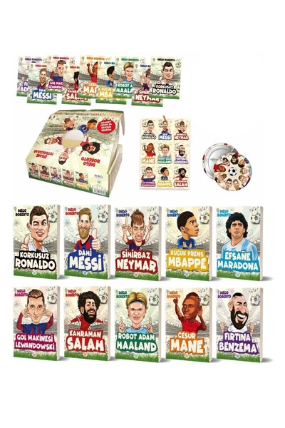 Dokuz Çoçuk EFSANE FUTBOLCULAR KUTULU SET (10 KİTAP TAKIM)