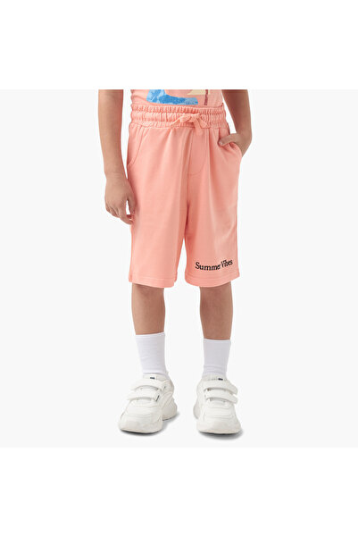 Juniors Printed Shorts with Drawstring Closure and Pockets