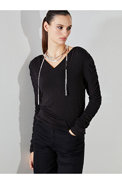 LC Waikiki V-Neck Gathered Blouse