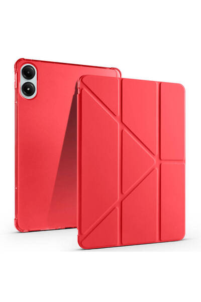 kılıffuarı حافظة Xiaomi Redmi Pad 2 Pro من السيليكون ثلاثية الطي مع حامل قابل للطي وغطاء ناعم مع حجرة للقلم