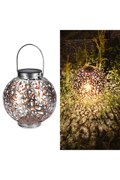 Navaris Lampă solară de exterior, iluminare LED, rotundă 16 cm, 49371.01