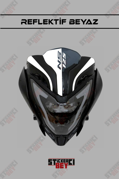 STİCKERCI BEY PULSAR NS 125 ÖN CAM NS 125 KAFA STİCKER KAPLAMA ETİKET (FOLYO ...