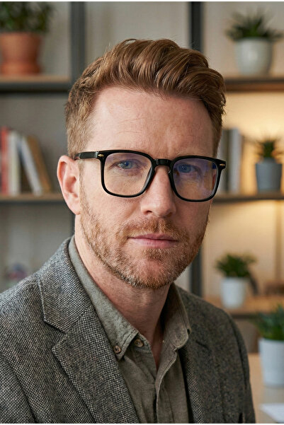 TARSS Julian Siyah Kare Kemik Mavi Işık Filtreli Ekran Gözlüğü