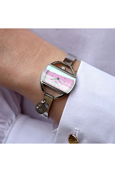 Storm Kadın Çelik Bilezikli Quartz Kol Saati Kalp Detaylı 28 Mm